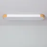 Plafonnier led 18w cct-40cm-3000k-4000k-6000k bois et métal blanc