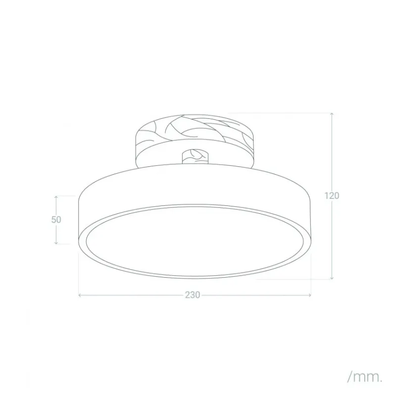 Plafonnier led 12w cct-23cm-3000k-4000k-6000k bois et métal blanc