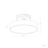 Plafonnier led 12w cct-23cm-3000k-4000k-6000k bois et métal blanc