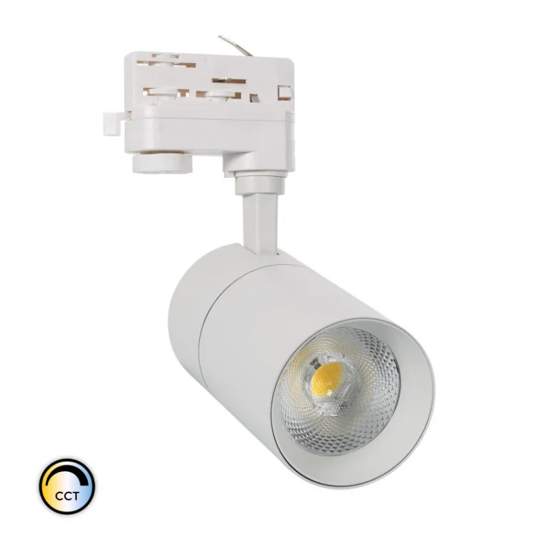 Projecteur 30w led sur rail 3 allumages 3000lm boutiques commerces