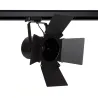 Projecteur a clapet pour ampoule e27 par30-rail 3 allumages noir boutiques commerces