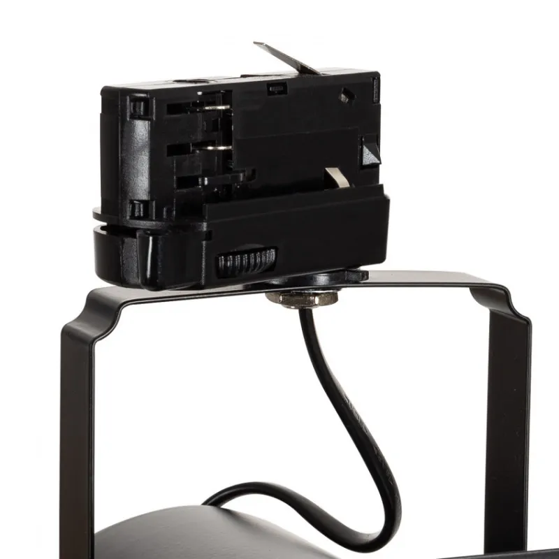 Projecteur a clapet pour ampoule e27 par30-rail 3 allumages noir boutiques commerces