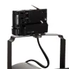 Projecteur a clapet pour ampoule e27 par30-rail 3 allumages noir boutiques commerces