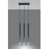 Suspension MOZAICA 3L noir/chrome