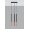 Suspension MOZAICA 3L noir/cuivre