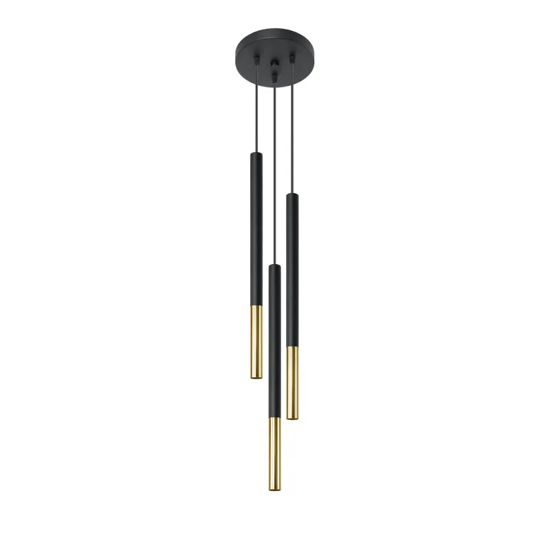 Suspension MOZAICA 3P noir/doré