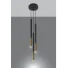 Suspension MOZAICA 3P noir/doré
