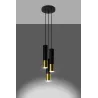 Suspension LOOPEZ 3P noir/doré