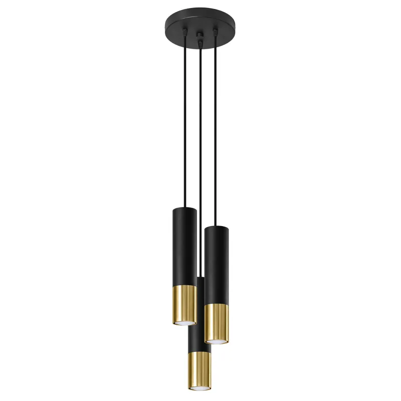 Suspension LOOPEZ 3P noir/doré