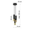Suspension LOOPEZ 3P noir/doré