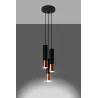 Suspension LOOPEZ 3P noir/cuivre