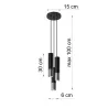 Suspension LOOPEZ 3P noir/chrome