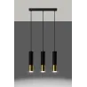 Suspension LOOPEZ 3L noir/doré