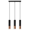 Suspension LOOPEZ 3L noir/cuivre