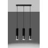 Suspension LOOPEZ 3L noir/chrome