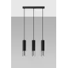 Suspension LOOPEZ 3L noir/chrome