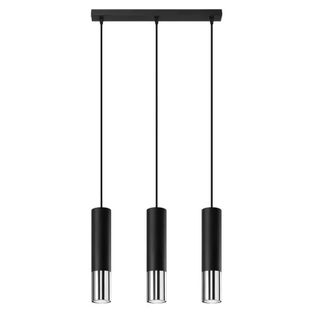 Suspension LOOPEZ 3L noir/chrome