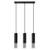 Suspension LOOPEZ 3L noir/chrome
