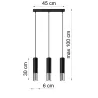 Suspension LOOPEZ 3L noir/chrome