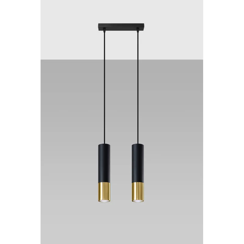 Suspension LOOPEZ 2 noir/doré