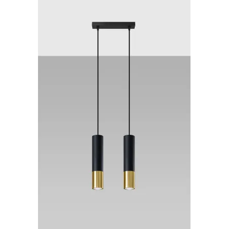Suspension LOOPEZ 2 noir/doré
