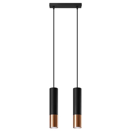 Suspension LOOPEZ 2 noir/cuivre