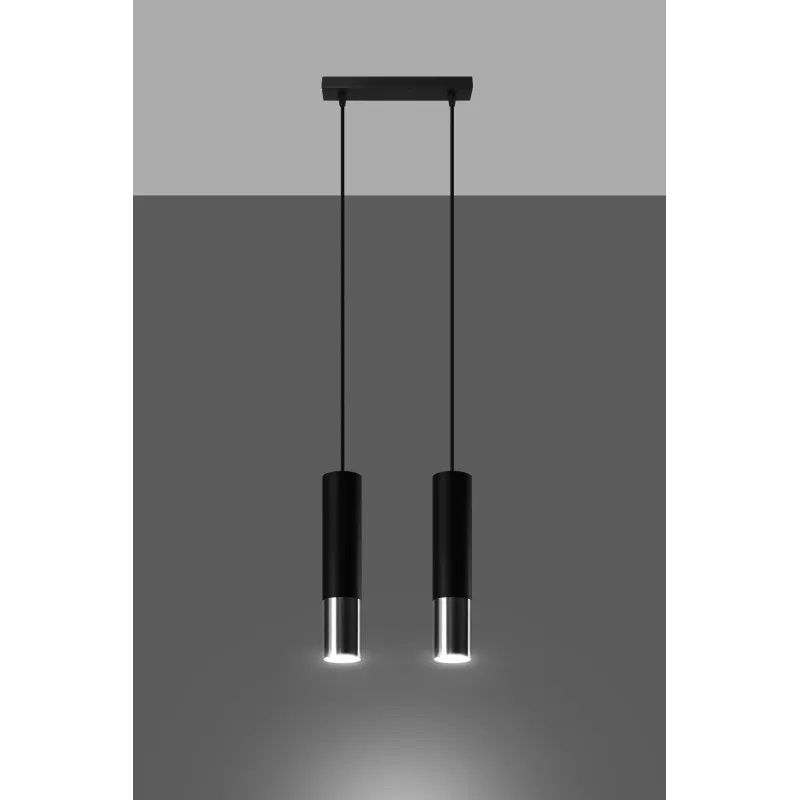 Suspension LOOPEZ 2 noir/chrome