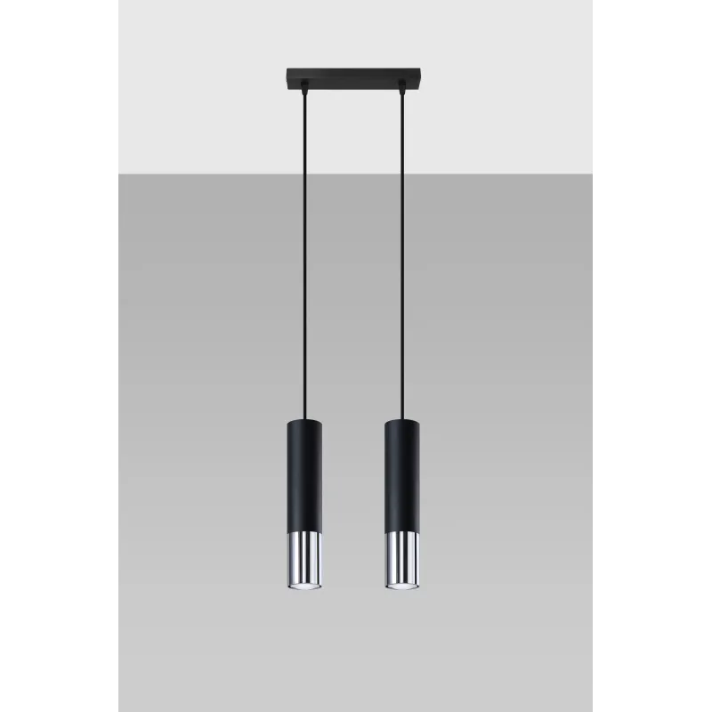Suspension LOOPEZ 2 noir/chrome