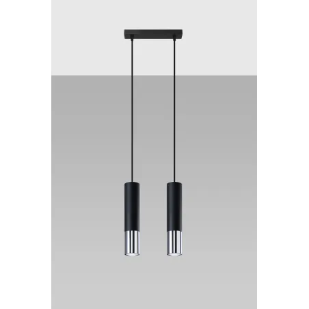 Suspension LOOPEZ 2 noir/chrome