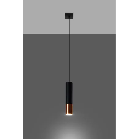 Suspension LOOPEZ 1 noir/cuivre