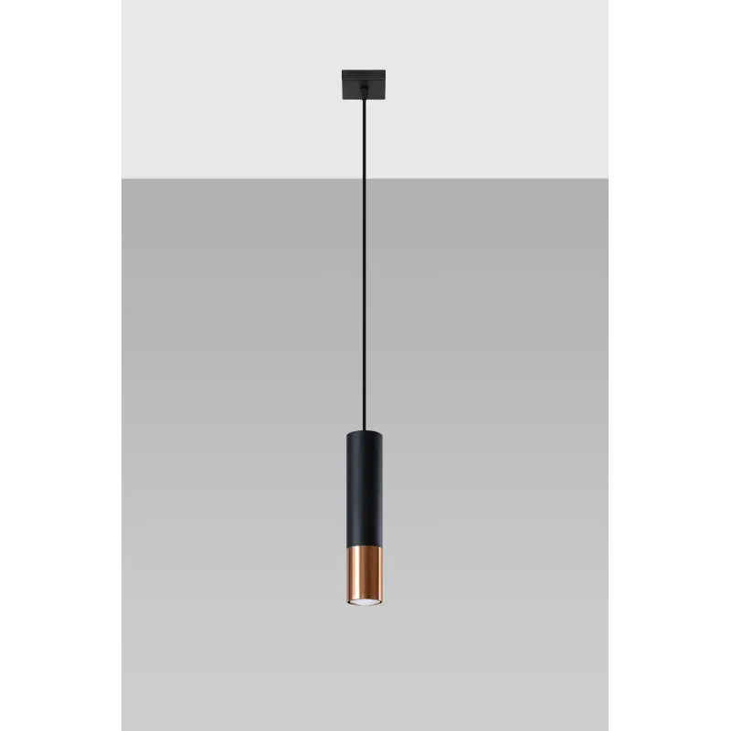 Suspension LOOPEZ 1 noir/cuivre