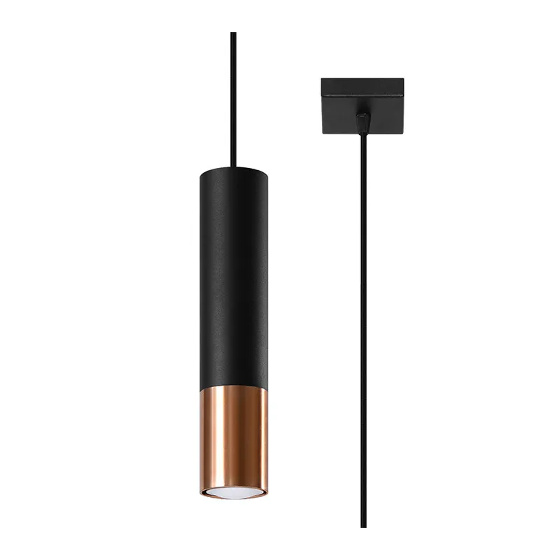 Suspension LOOPEZ 1 noir/cuivre