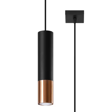 Suspension LOOPEZ 1 noir/cuivre
