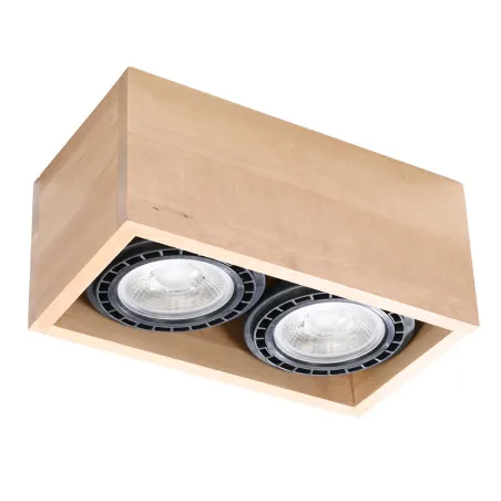 Plafonnier QUATRO 2 bois