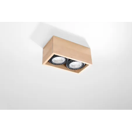 Plafonnier QUATRO 2 bois