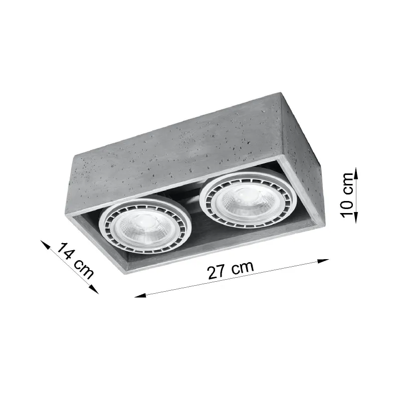 Plafonnier QUATRO 2 béton