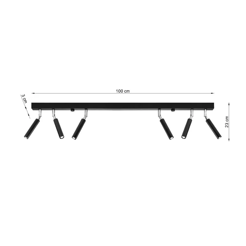 Plafonnier EYETECH 6 noir