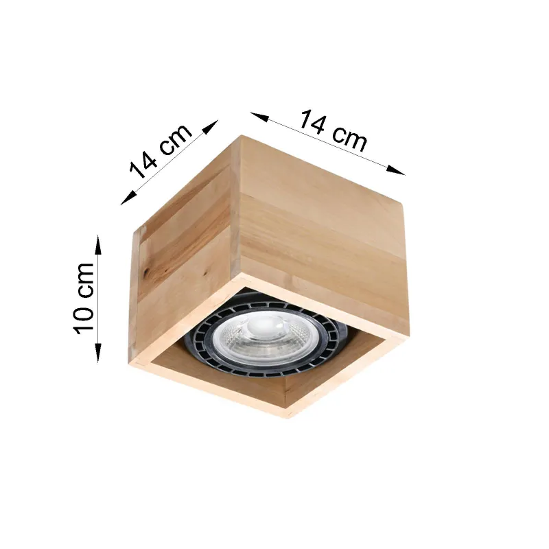 Plafonnier QUATRO 1 bois