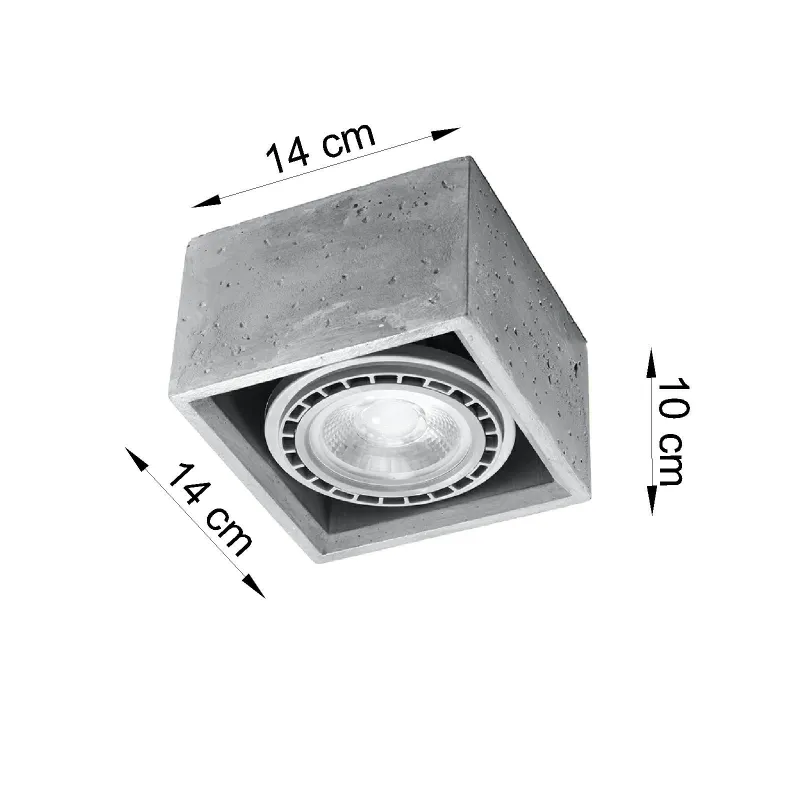 Plafonnier QUATRO 1 béton