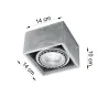 Plafonnier QUATRO 1 béton