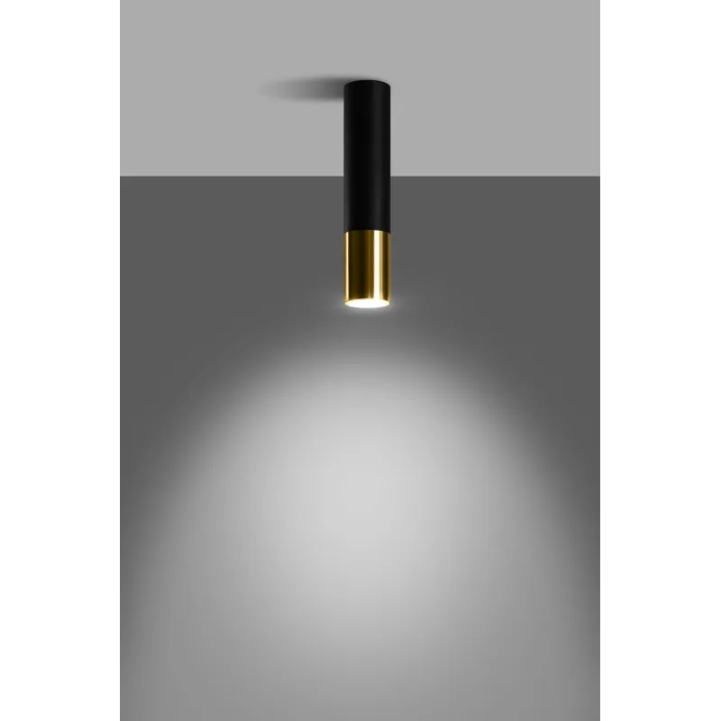 Plafonnier LOOPEZ noir/doré