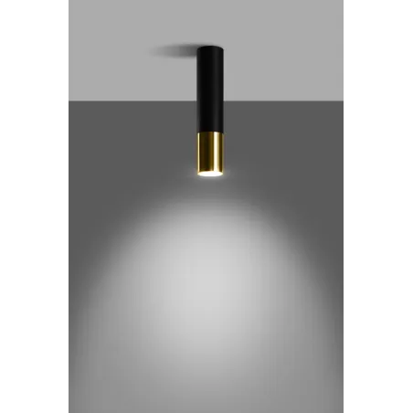 Plafonnier LOOPEZ noir/doré