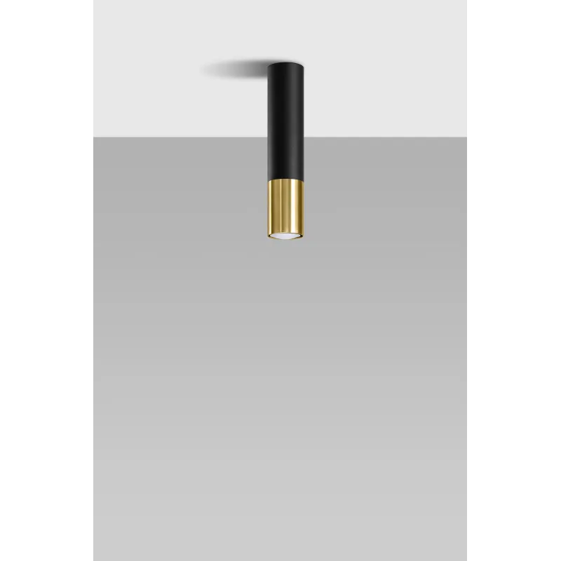Plafonnier LOOPEZ noir/doré