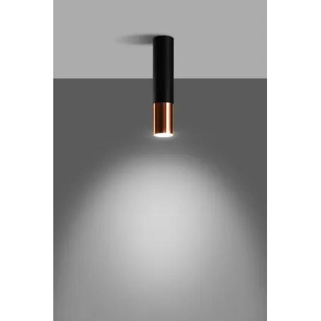 Plafonnier LOOPEZ noir/cuivre