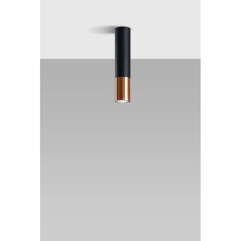 Plafonnier LOOPEZ noir/cuivre