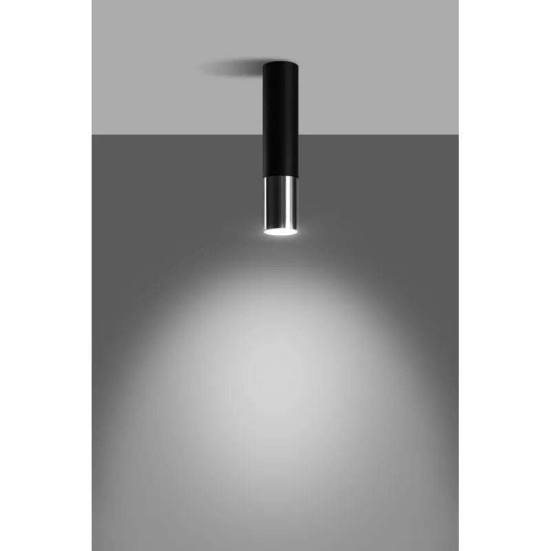 Plafonnier LOOPEZ noir/chrome