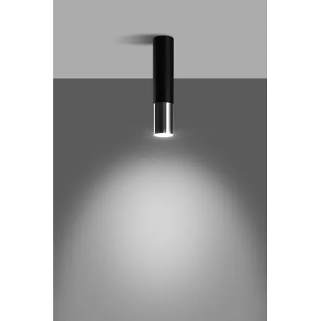 Plafonnier LOOPEZ noir/chrome