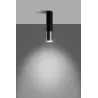 Plafonnier LOOPEZ noir/chrome