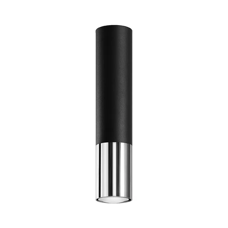 Plafonnier LOOPEZ noir/chrome