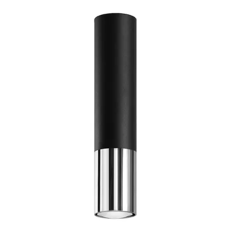 Plafonnier LOOPEZ noir/chrome